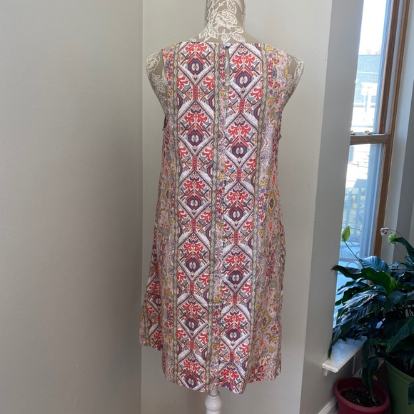 Rachel Zoe Linen Aztec Print Trapeze Dress - Picture 5 of 8